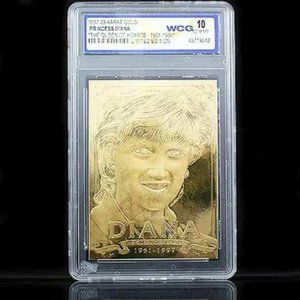 Princess Dianna 23 karat gold stamped trading card numbered